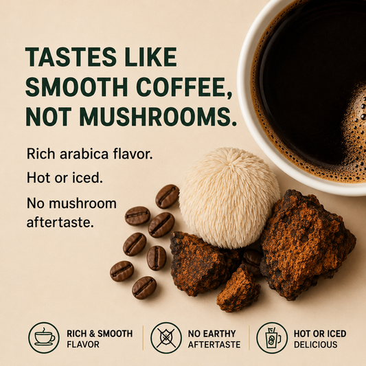 Regular coffee vs Clarity Brew mushroom coffee comparison