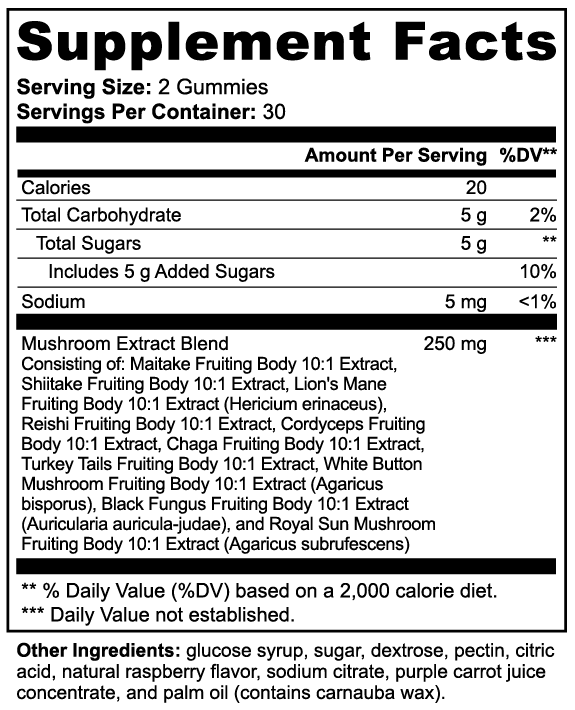 Daily Spectrum Mushroom Gummies - 60 ct
