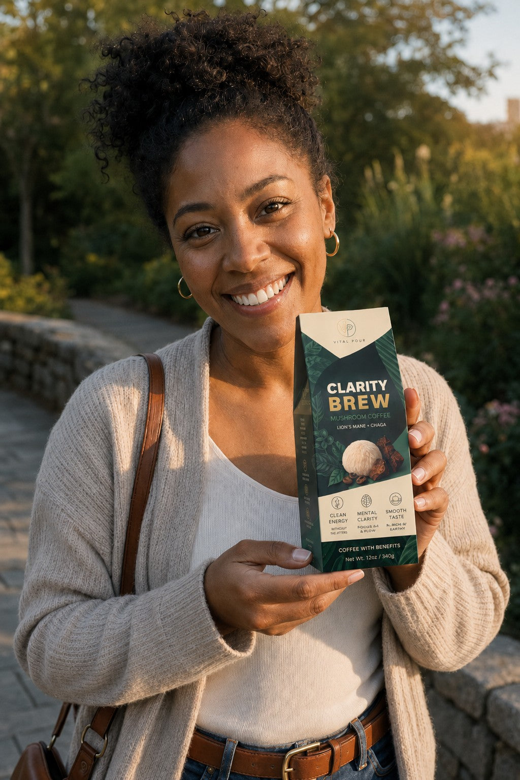 Vital Pour customer with Clarity Brew mushroom coffee