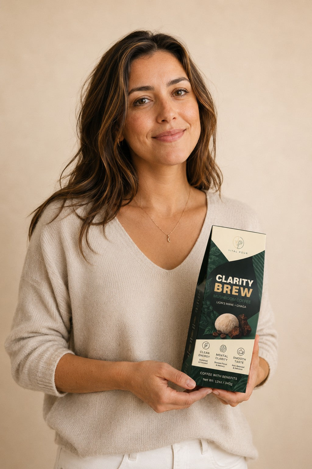 Vital Pour customer with Clarity Brew mushroom coffee