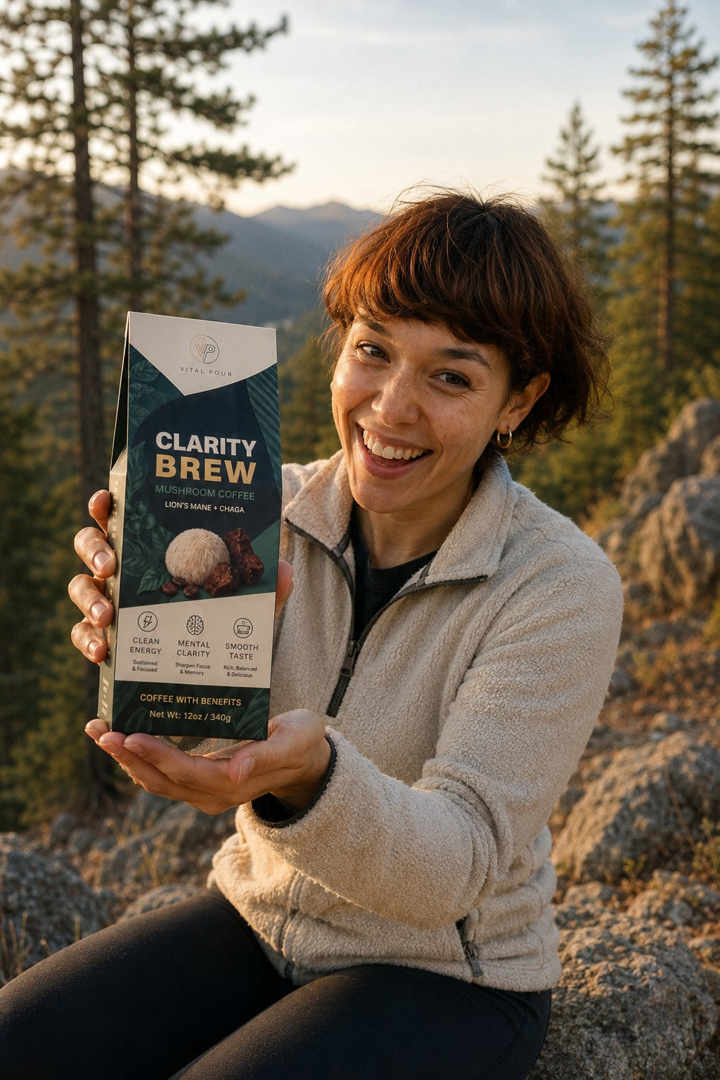 Vital Pour customer with Clarity Brew mushroom coffee