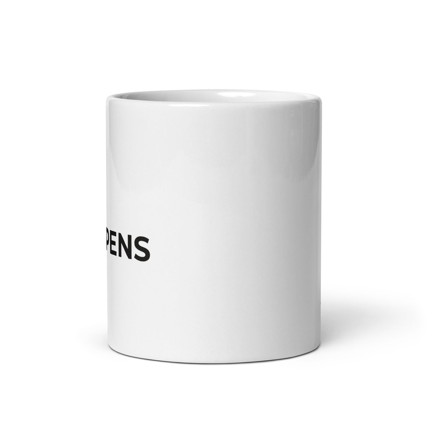 Sip Happens - 11 oz White Mushroom Coffee Mug